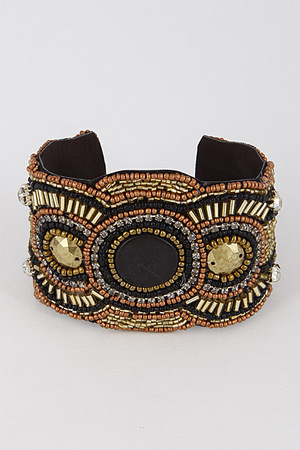 Open Tribal Inspired Casual Bead Bracelet 6GAB8